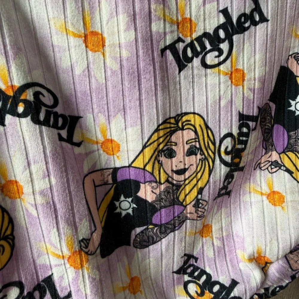 Handmade Custom Tangled Rapunzel Bloomer Shorts Girls 5 Purple Ribbed Disneycore
